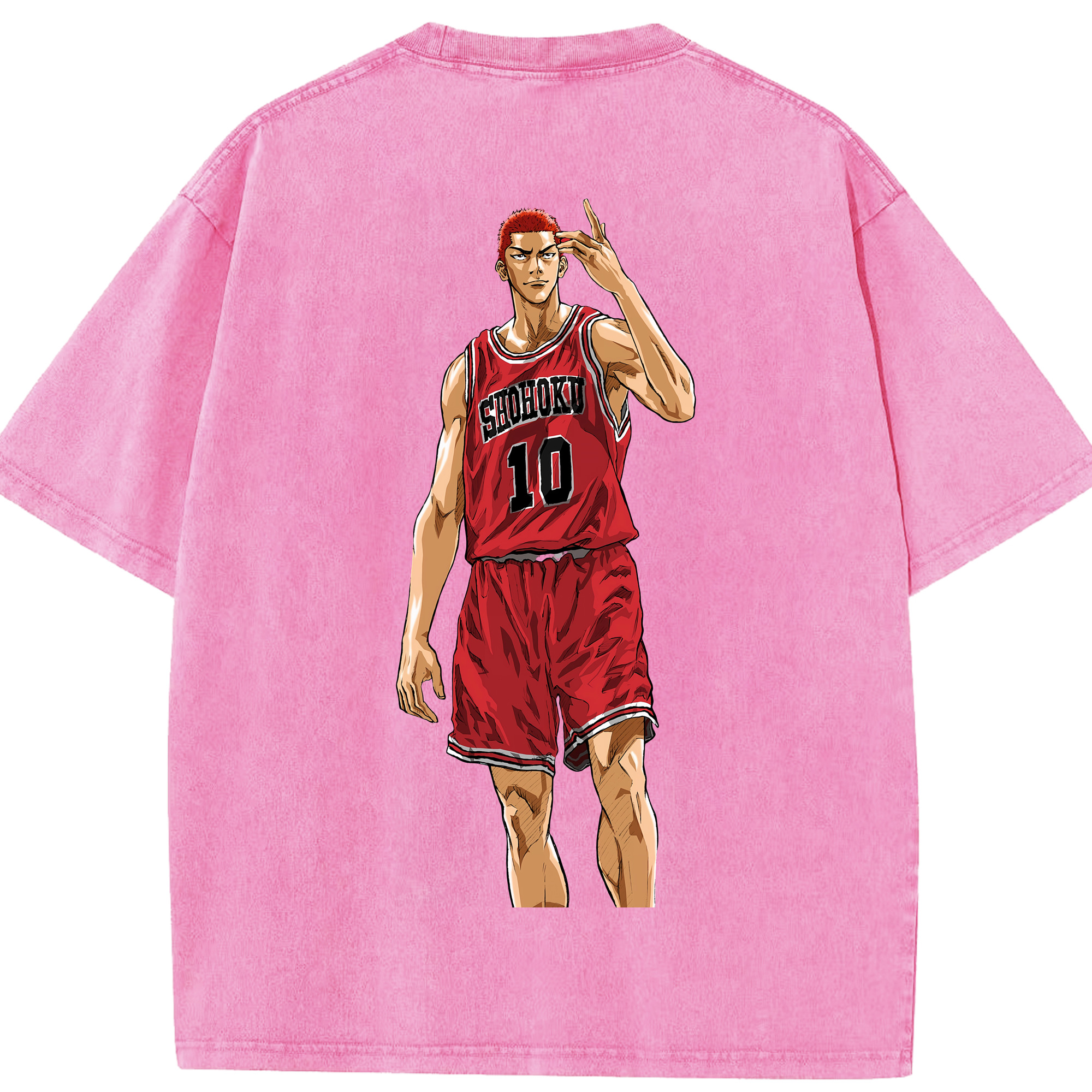 （画像用） SLAM DUNK／スラムダンク 綿100% ヴィンテージ風 半袖Tシャツ（背面プリント）